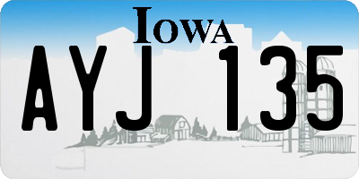 IA license plate AYJ135
