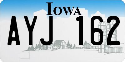 IA license plate AYJ162