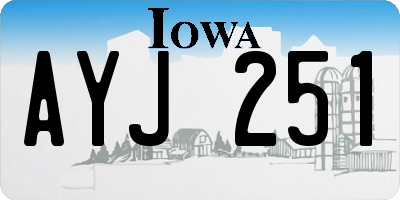 IA license plate AYJ251