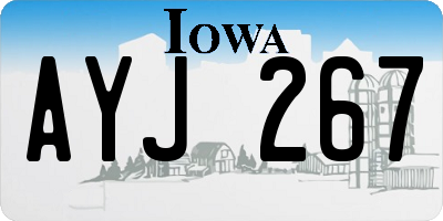 IA license plate AYJ267