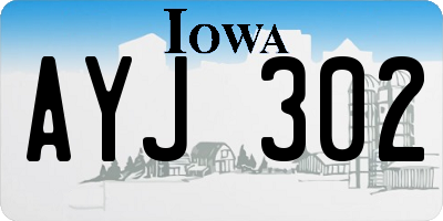 IA license plate AYJ302