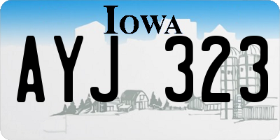 IA license plate AYJ323