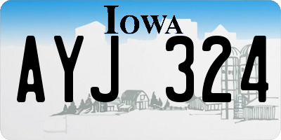 IA license plate AYJ324