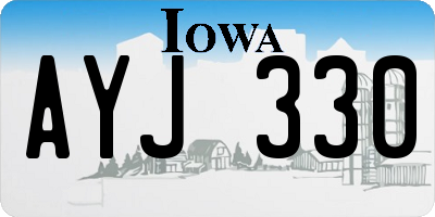 IA license plate AYJ330