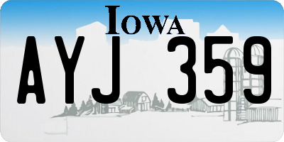 IA license plate AYJ359