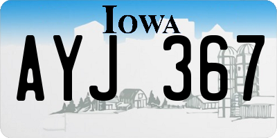 IA license plate AYJ367