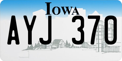 IA license plate AYJ370