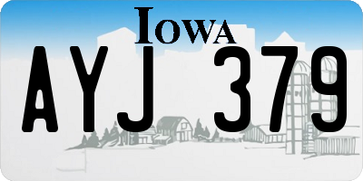 IA license plate AYJ379