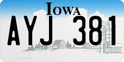 IA license plate AYJ381