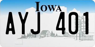 IA license plate AYJ401