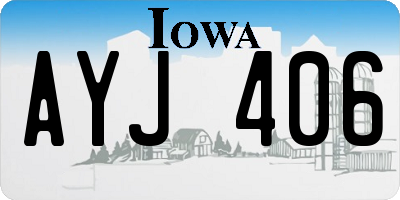 IA license plate AYJ406