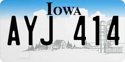 IA license plate AYJ414