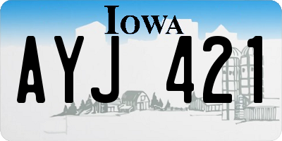IA license plate AYJ421