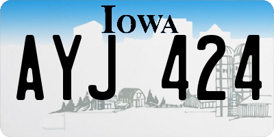 IA license plate AYJ424
