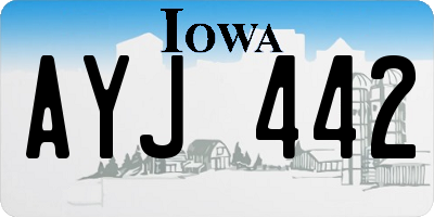 IA license plate AYJ442