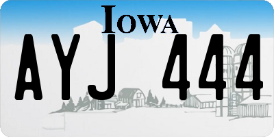 IA license plate AYJ444
