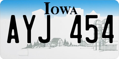 IA license plate AYJ454
