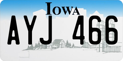 IA license plate AYJ466