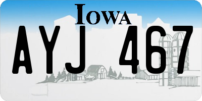 IA license plate AYJ467