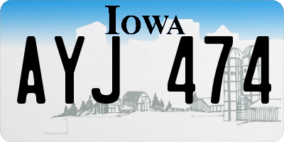 IA license plate AYJ474