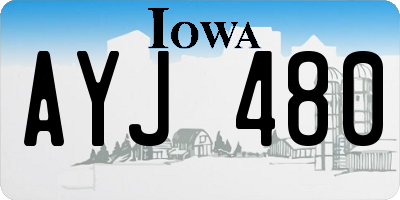 IA license plate AYJ480