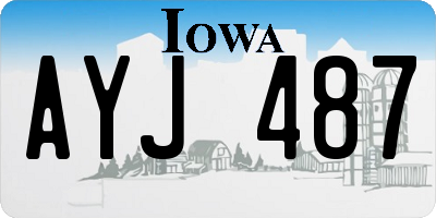 IA license plate AYJ487