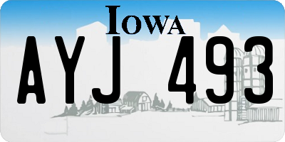 IA license plate AYJ493