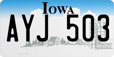 IA license plate AYJ503