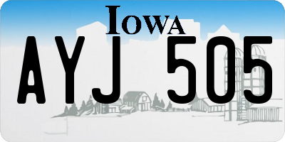 IA license plate AYJ505