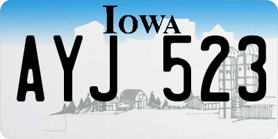IA license plate AYJ523