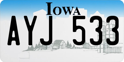 IA license plate AYJ533