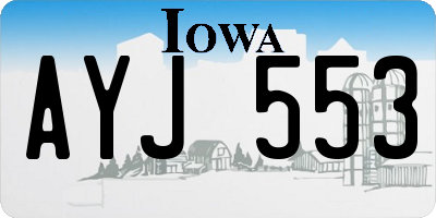 IA license plate AYJ553