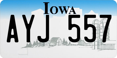 IA license plate AYJ557