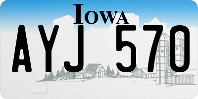 IA license plate AYJ570