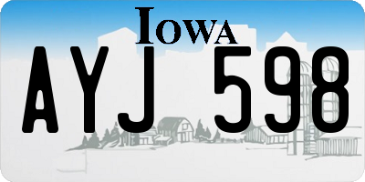 IA license plate AYJ598