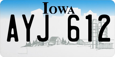 IA license plate AYJ612