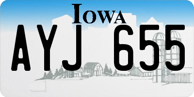 IA license plate AYJ655
