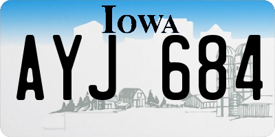 IA license plate AYJ684