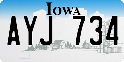 IA license plate AYJ734