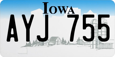 IA license plate AYJ755