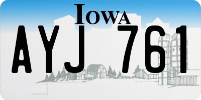 IA license plate AYJ761