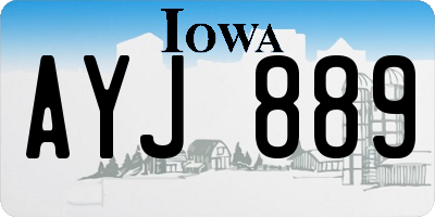 IA license plate AYJ889