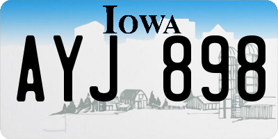IA license plate AYJ898