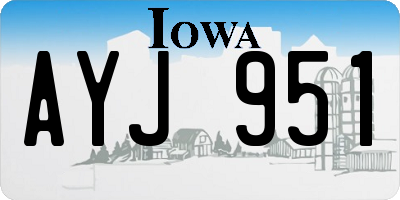 IA license plate AYJ951