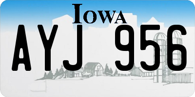 IA license plate AYJ956