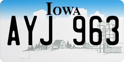 IA license plate AYJ963