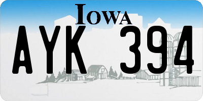 IA license plate AYK394
