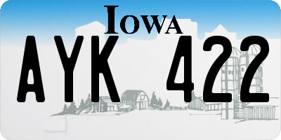 IA license plate AYK422