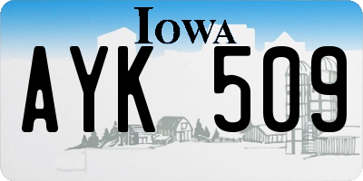 IA license plate AYK509