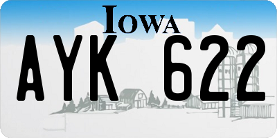 IA license plate AYK622